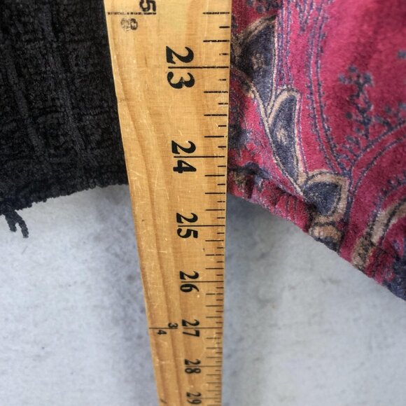 Retro Jacket Womens Medium Black Patchwork Velvet Embroidered Bohemian Tapestry - Picture 6 of 16